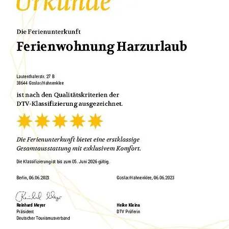 דירה Harzurlaub *